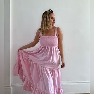Pink maxi dress